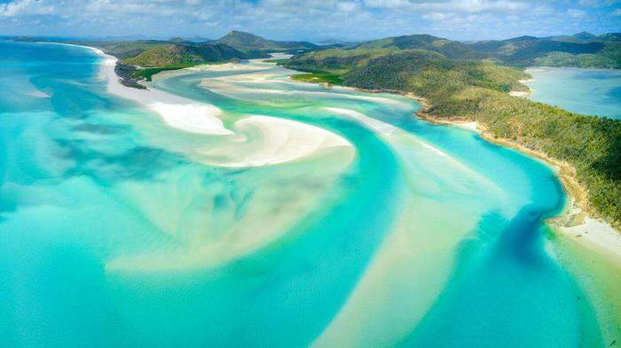 Der Whitehaven Beach auf den australischen Whitesunday Islands zählt zu den schönsten Stränden weltweit