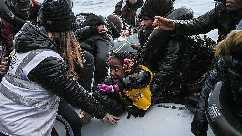 Bootsflüchtlinge in Griechenland