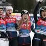 Jacqueline Seifriedsberger, Julia Mühlbacher, Chiara Kreuzer und Eva Pinkelnig holten in Planica WM-Silber