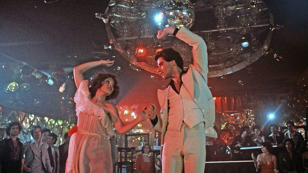 Es darf wieder getanzt werden: &quot;Saturday Night Fever&quot; mit Karen Lynn Gorney und John Travolta im Jahr 1977 