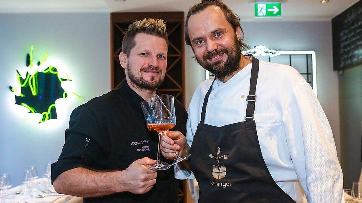 Herbert Schmidhofer und Gastkoch Mario Lohninger