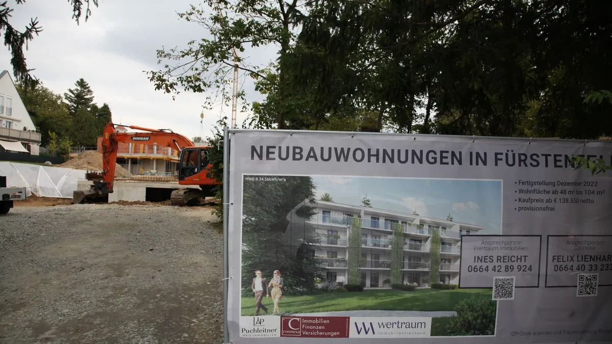 Im innerstädtischen Bereich von Fürstenfeld werden jetzt 41 Parkvillen-Wohnungen gebaut