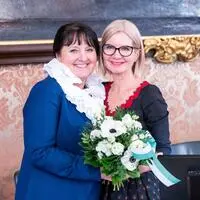 Manuela Khom (links) und Gabriele Kolar bei der Angelobung des Landtages 2019