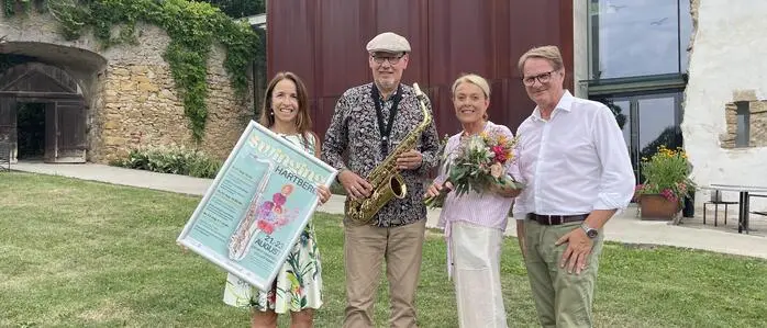 Karin Heschl-Polzhofer, musikalischer Leiter Fritz Borecky, Rita Schreiner und Bürgermeister Marcus Martschitsch stellten das Programm vor