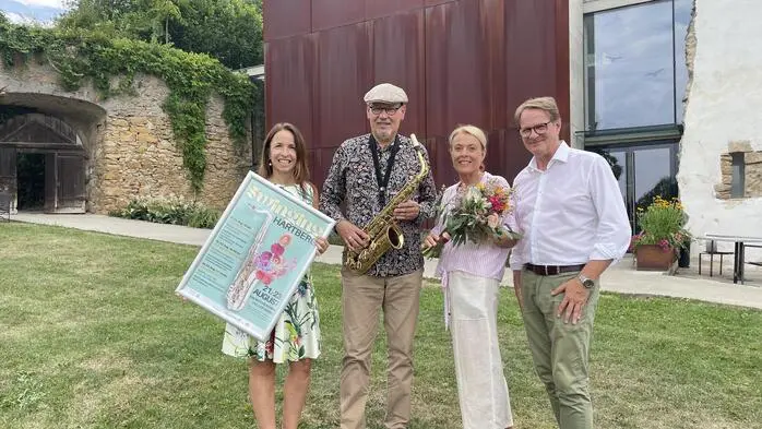 Karin Heschl-Polzhofer, musikalischer Leiter Fritz Borecky, Rita Schreiner und Bürgermeister Marcus Martschitsch stellten das Programm vor