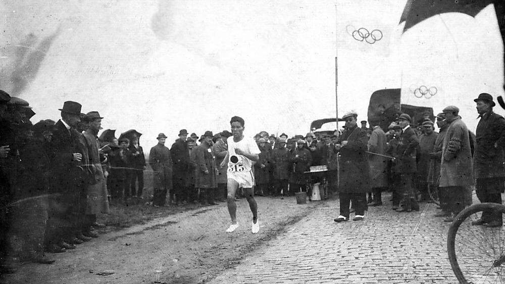 Shizo Kanakuri, hier bei seinem zweiten Olympia-Start 1924 