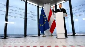 Karl Nehammer bei seiner "Rede zur Zukunft der Nation"