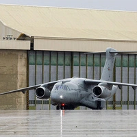 Diese Embraer KC-390 der portugiesischen Armee landete in Linz-Hörsching