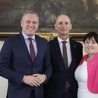 Mario Kunsek, Finanzlandesrat Ehrenhöfer und LH-Vize Khom 