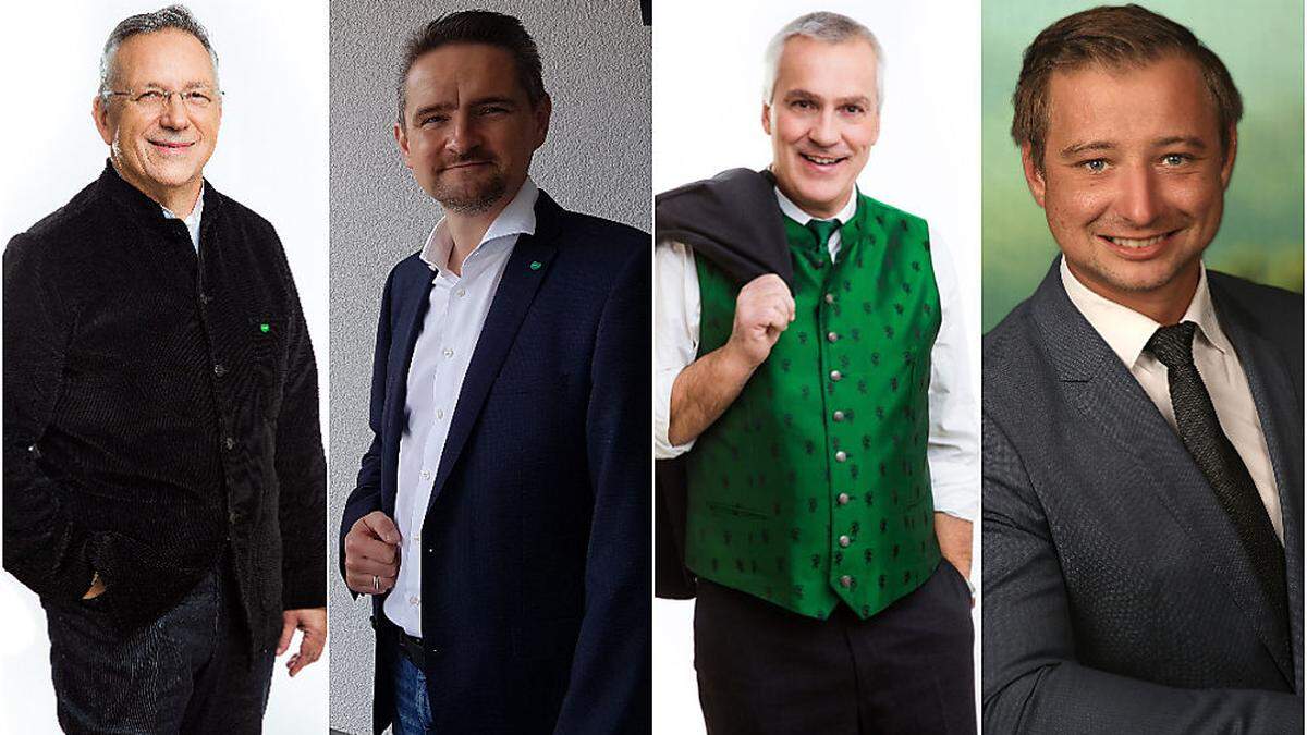 Die Bürgermeister Karl Lautner, Martin Weber, Dietmar Tschiggerl und Daniel Tegel (v.l.). Ihre Meinungen zur Impfprämie sind unterschiedlich