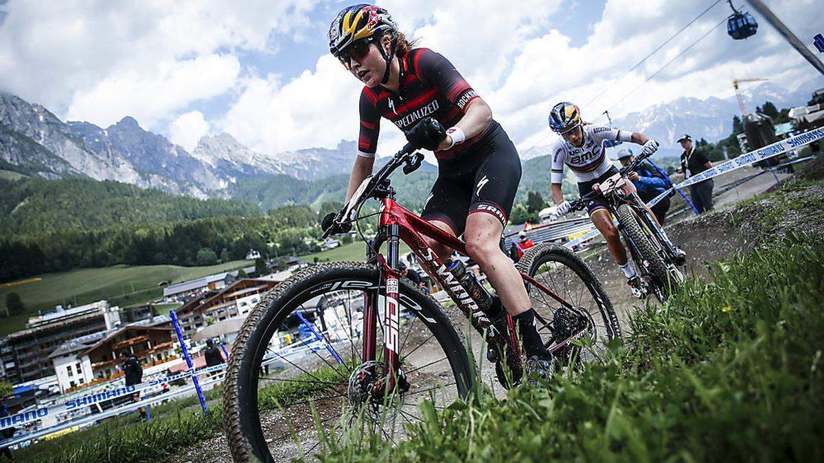 Laura Stigger beim Rennen in Leogang