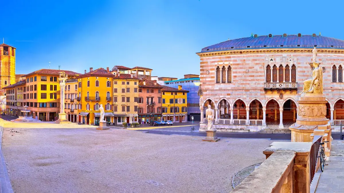 Piazza della Liberta square in Udine landmarks view, Friuli-Venezia Giulia region of Italy
