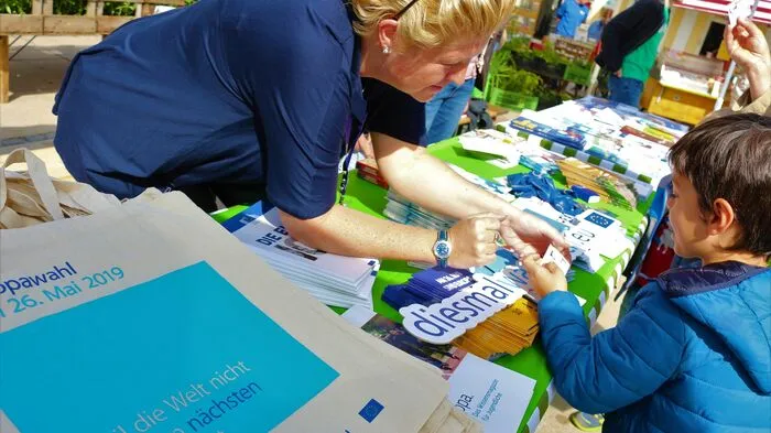 An den Informationsständen konnte man sich über die verschiedenen Angebote informieren, die es in Europa gibt.