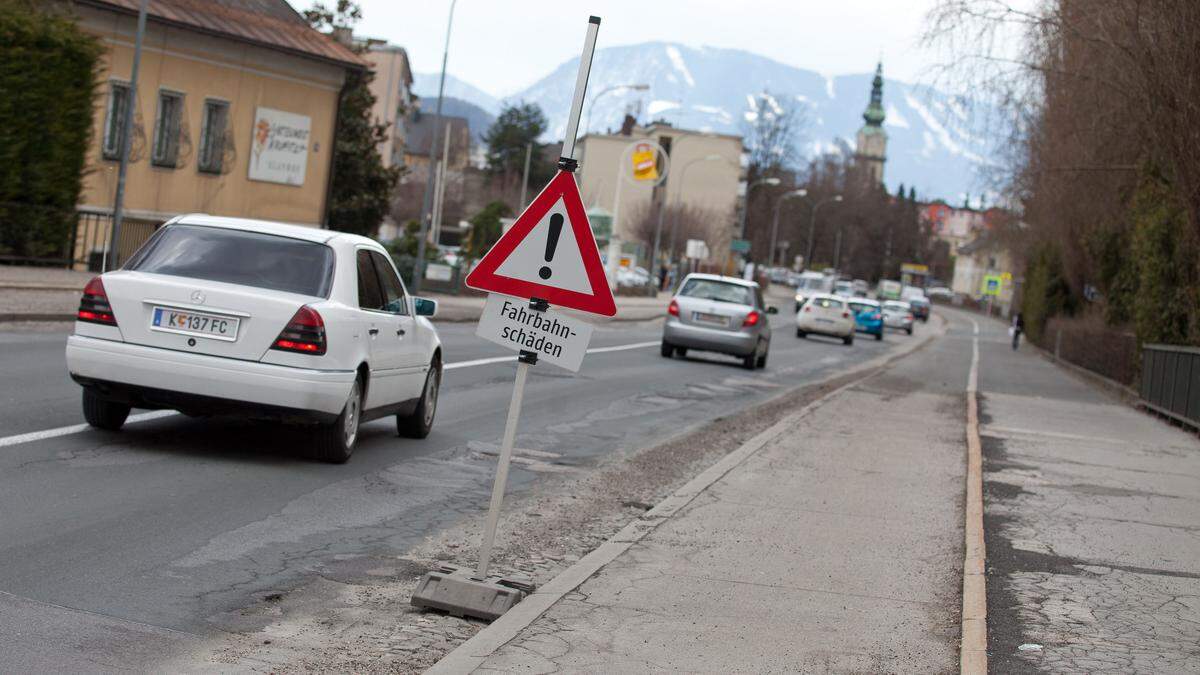 20 Straßensanierungsmaßnahmen stehen in Klagenfurt am Programm