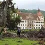 Auch rund um das Schloss Eggenberg hatte der Sturm gewütet