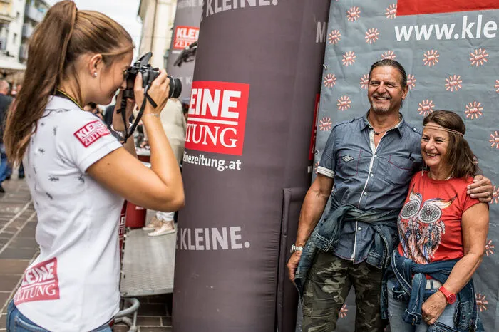 Altstadtzauber-Fotoshooting beim Kleine Zeitung Stand