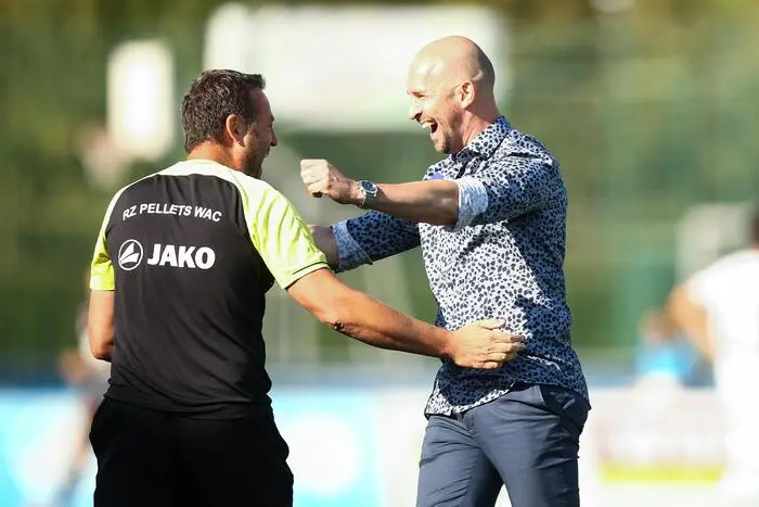 Hannes Jochum mit Christian Ilzer, aktueller Coach bei Hoffenheim