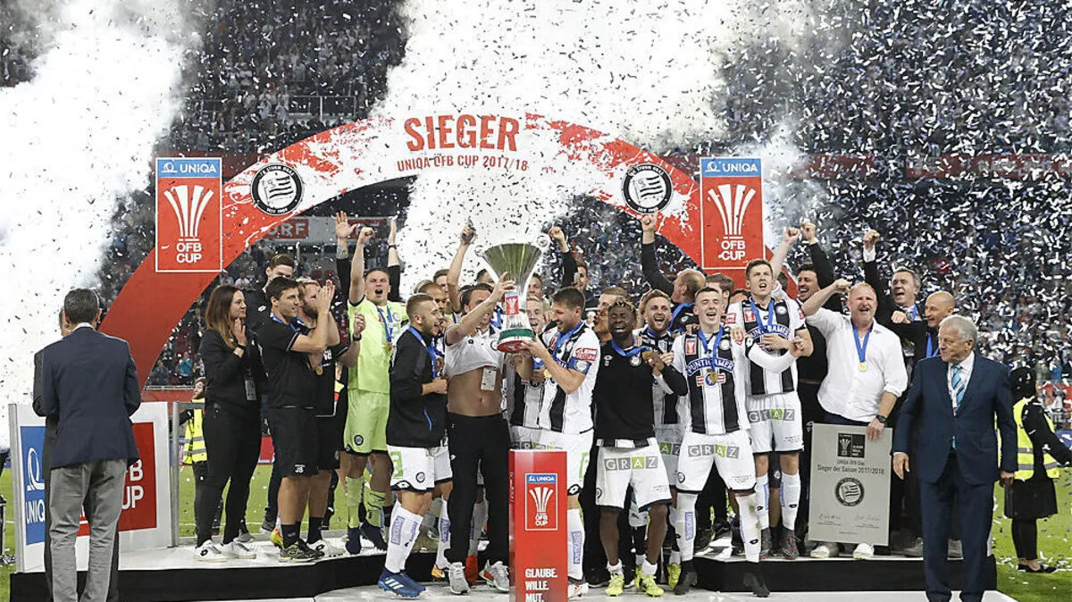 Jubel bei Sturm Graz nach dem Cupsieg