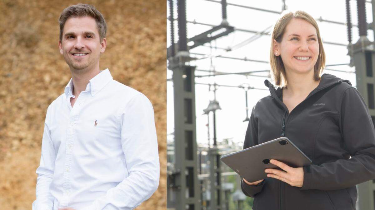 Stefanie Hribernig und Gregor Haberle fanden „Green Jobs“ bei der Kelag 