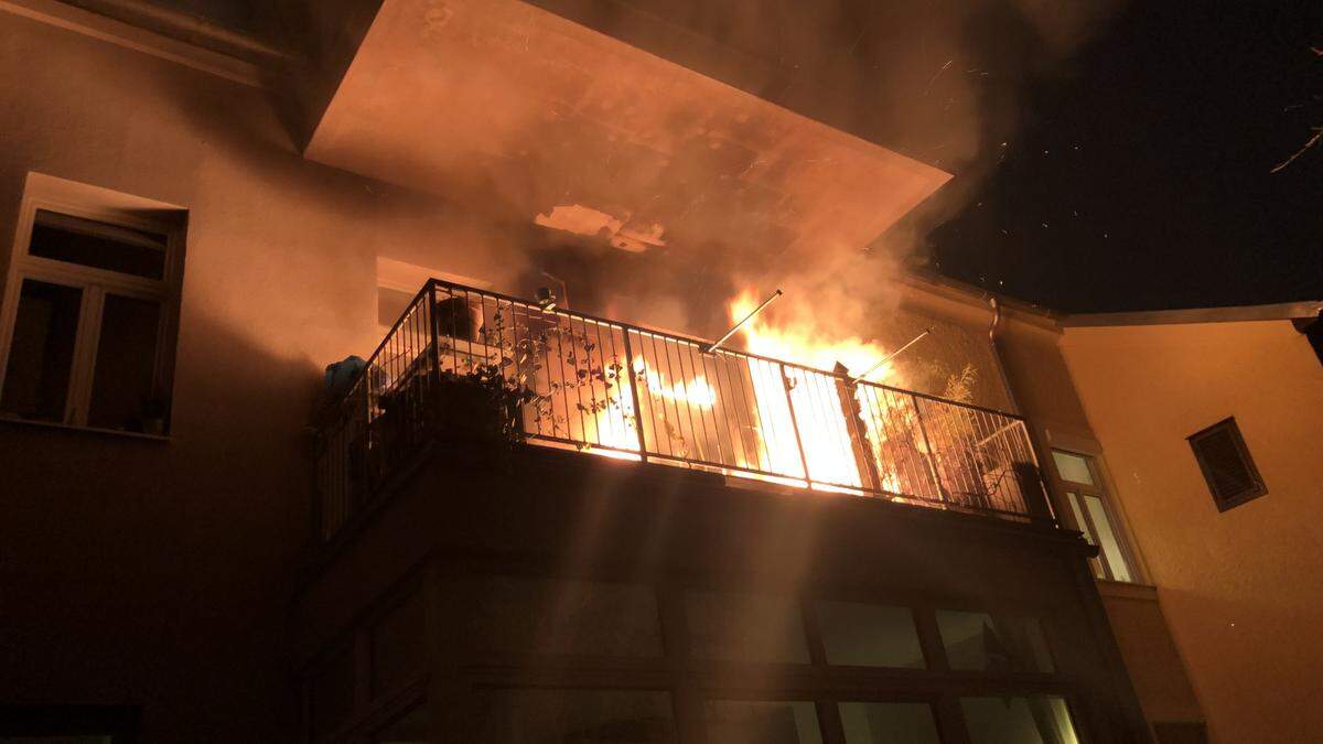 Am Samstag war auf einem Balkon im Herz-Jesu-Viertel ein Feuer entstanden