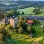 Schloss Lind in St. Marein bei Neumarkt aus der Vogelperspektive