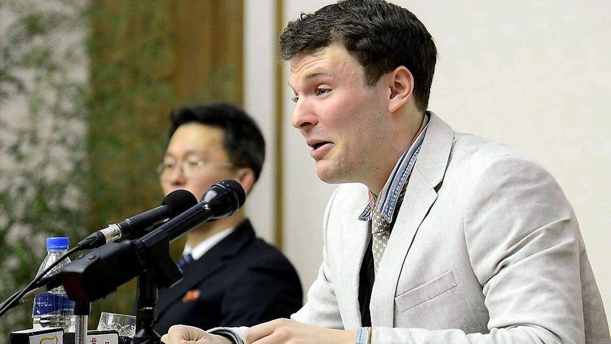 Warmbier beim Prozess in Pjöngjang