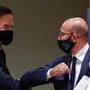 Am Ende überwog die Freude über die Gipfeleinigung: Mark Rutte, Charles Michel und Angela Merkel in Brüssel
