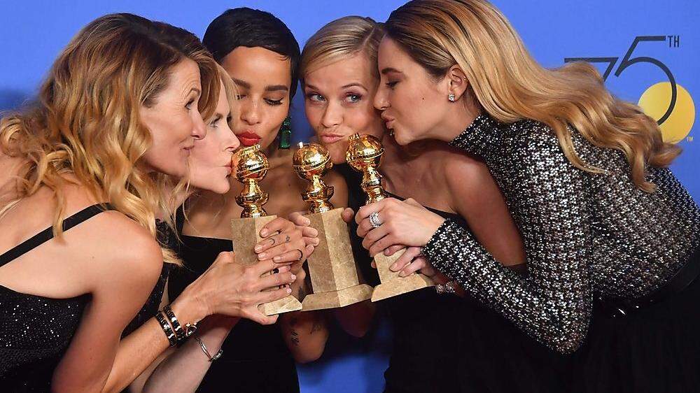 Fünf im Globe-Glück: Laura Dern, Nicole Kidman, Zoe Kravitz, Reese Witherspoon and Shailene Woodley feiern bei der Gala