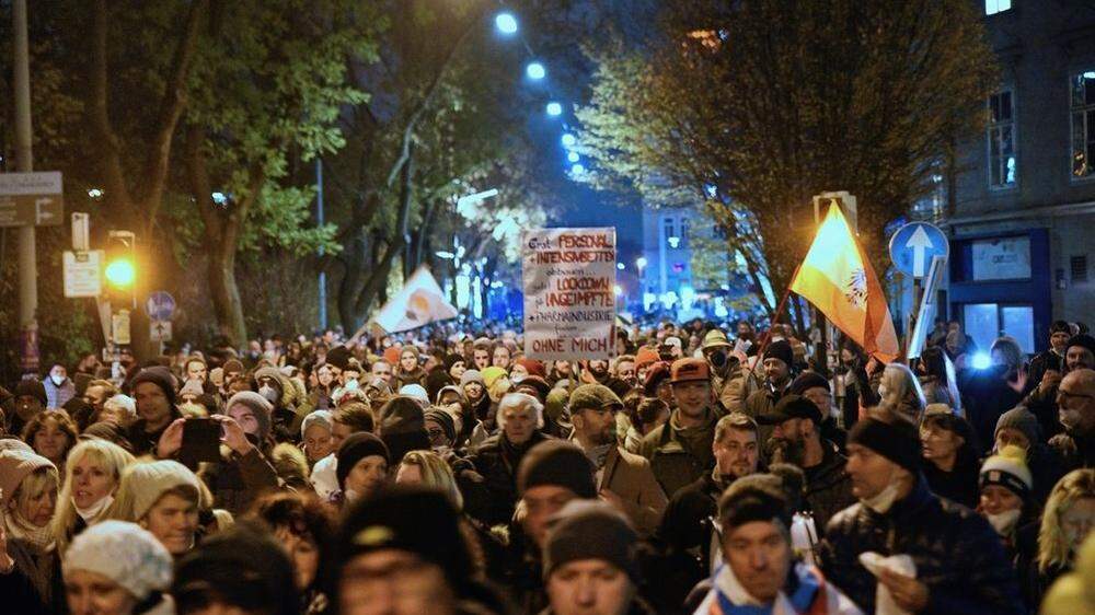 Mit rund 4000 Teilnehmenden (laut Polizeischätzung) war die Demonstration am Mittwoch die bislang größte in der Steiermark