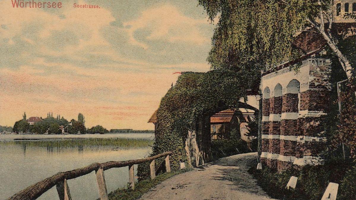 Die Süduferstraße in alten Zeiten mit Blick auf Maria Loretto