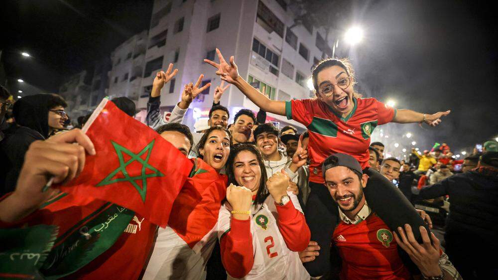Marokkos Fans jubelten mit ihrer Mannschaft über den Aufstieg