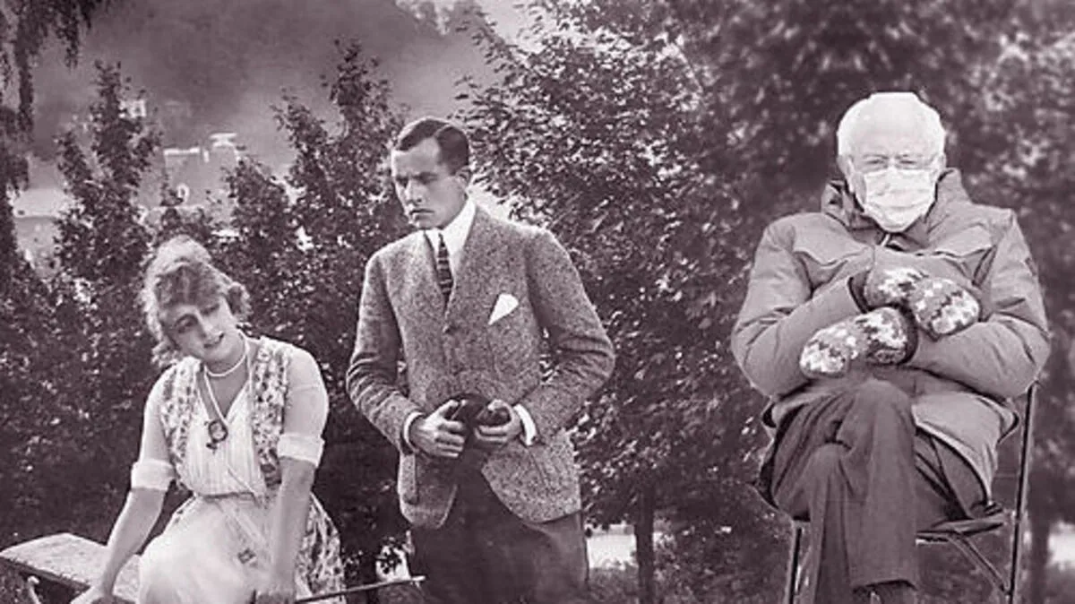 Bernie Sanders im Jahr 1917 bei den Dreharbeiten zum ältesten Kärntner Spielfilm mit dem Titel „Der schwarze Chauffeur“