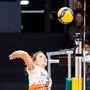 GRAZ,AUSTRIA,26.OCT.25 - VOLLEYBALL - AVLW, Austrian Volley League Women, UVC Graz vs Erzbergmadln Trofaiach Eisenerz. Image shows Julia Mitter (Trofaiach). Photo: GEPA pictures/ James Doak
