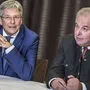 Kärntens Landeshauptmann Peter Kaiser (SPÖ) mit seinem steirischen Amtskollegen Hermann Schützenhöfer 