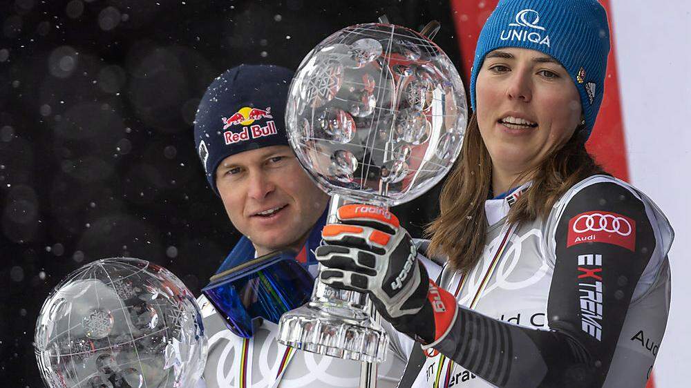 Die Gesamt-Weltcupsieger Alexis Pinturault und Petra Vlhova sind in der neuen Ski-Saison die Gejagten