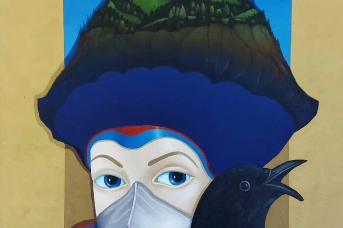 "Mona Corona", Öl auf Leinwand