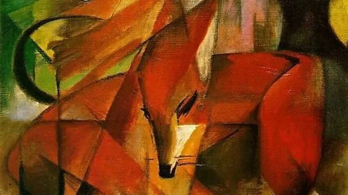 "Die Füchse" von Franz Marc (Ausschnitt)