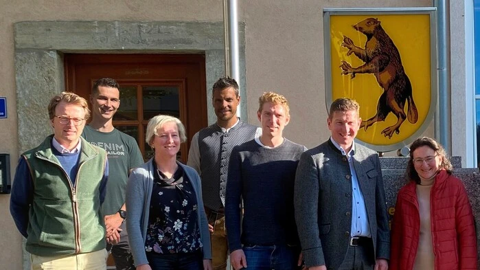 Der ehrenamtliche Vorstand der Energiegenossenschaft Region Liesingtal Heinrich Reuss, Daniel Gruber, Anita Pfnatschek, Karl Oswald, Thomas Lerchbaum, Andreas Kühberger und Sybilla Schmid (v.l.)