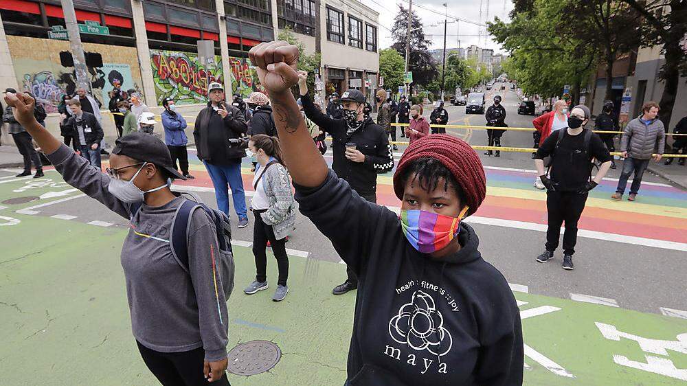 Bilder von der Protestzone in Seattle