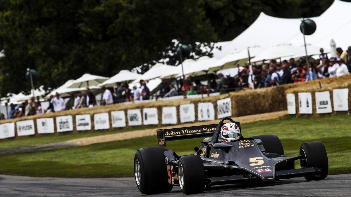 Zak Brown geht im Lotus 79 aus dem Jahr 1978 an den Start