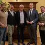 Die Bürgermeister Thomas Schönauer (Bad Aussee) und Herbert Hansmann (Bad Mitterndorf), Herbert Angerer (Forum Pro LKH Bad Aussee), Landesrat Karlheinz Kornhäusl und Klubobmann Marco Triller trafen sich im Rathaus