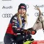 Mikaela Shiffrin strahlte bei der Siegerehrung