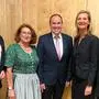 Landtagsabgeordneter Andreas Thürschweller, Vize Theresia Muhrer, Bürgermeister Elmar Steiner, Bezirkshauptfrau Doris Bund und Altbürgermeister Adolf Meixner (v. l.)