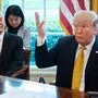 Donald Trump und Chinas Chefunterhändler Liu He