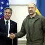 Blinken mit dem ukrainischen Premierminister Denys Shmyhal