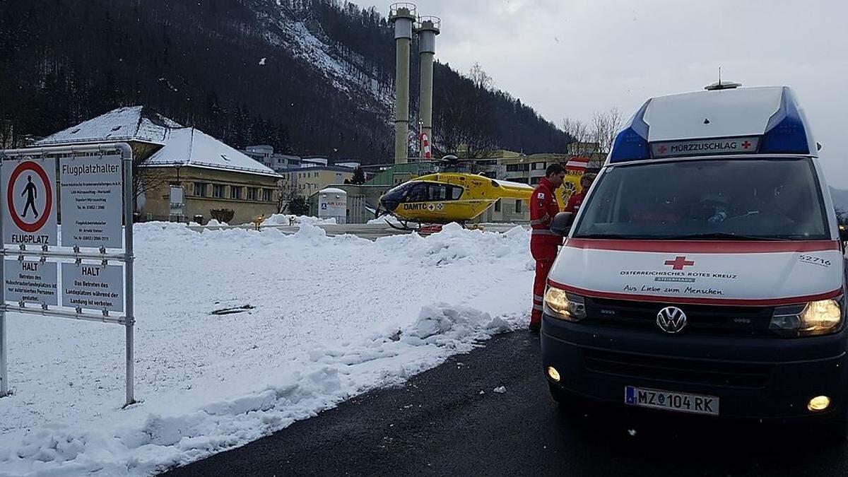 Das Unfallopfer musste mit dem Hubschrauber nach Graz geflogen werden