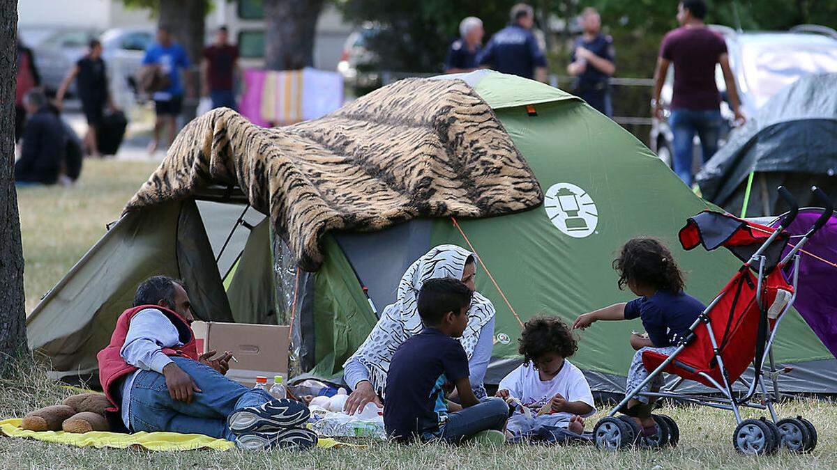 Flüchtlingfamilie in Traiskirchen 