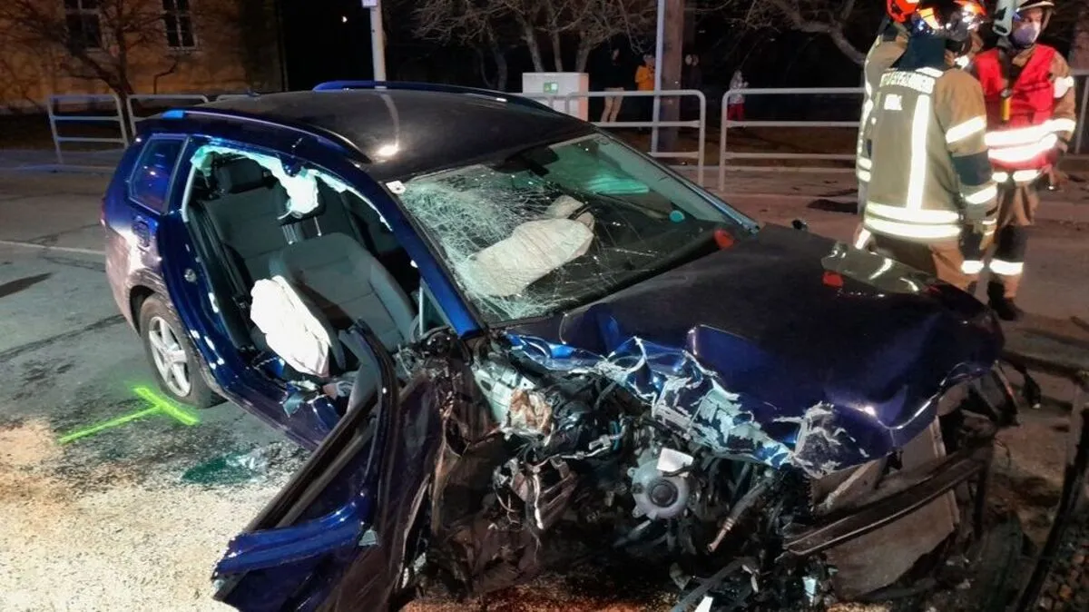 Das Auto der Unfalllenkerin