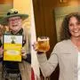 "Bierpapst" Conrad Seidl zeichnete Philipp Carstanjen (The Hungry Heart) und Maria Moldovan-Resch (Vintage Bar) als Bierlokale des Jahres aus