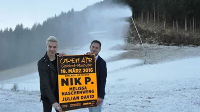 Julian David und Michael Schabani freuen sich auf Schnee